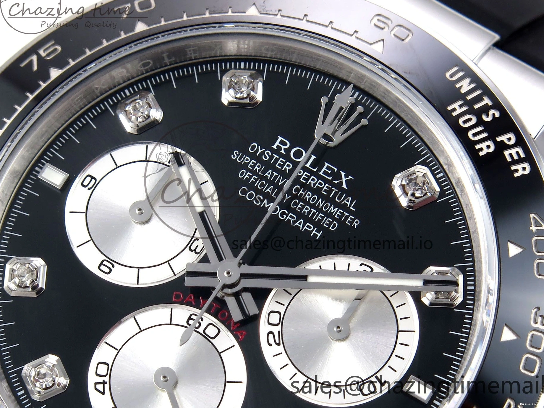 0417 EyeCatching Daytona 126519 LN APSF 1:1 Best Edition Black Diamonds Dial on Oysterflex Strap SH4131（Gain Weight） 1027